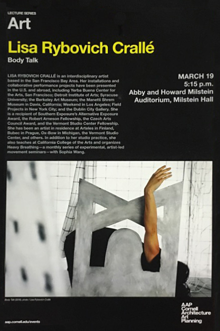 Poster for public artist talk